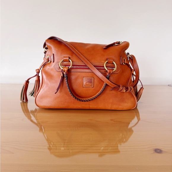 Dooney & Bourke Florentine Pocket Satchel - Natural Leather - Picture 2 of 12